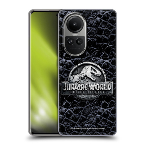 Jurassic World Fallen Kingdom Logo Dinosaur Scale Soft Gel Case for OPPO Reno10 5G / Reno10 Pro 5G