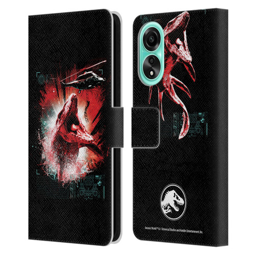 Jurassic World Fallen Kingdom Key Art Mosasaurus Leather Book Wallet Case Cover For OPPO A78 4G