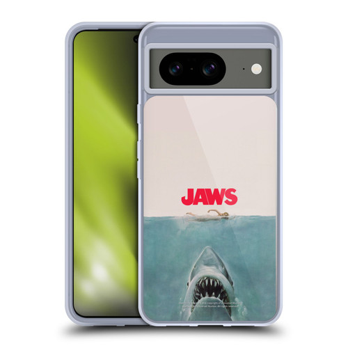 Jaws I Key Art Poster Soft Gel Case for Google Pixel 8