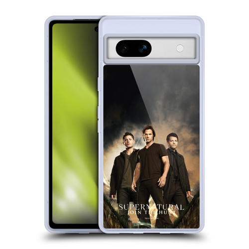 Supernatural Key Art Sam, Dean & Castiel 2 Soft Gel Case for Google Pixel 7a