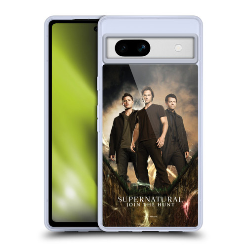 Supernatural Key Art Sam, Dean & Castiel 2 Soft Gel Case for Google Pixel 7a