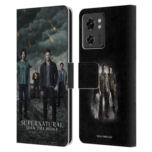 Supernatural Key Art Season 12 Group Leather Book Wallet Case Cover For Motorola Moto Edge 40