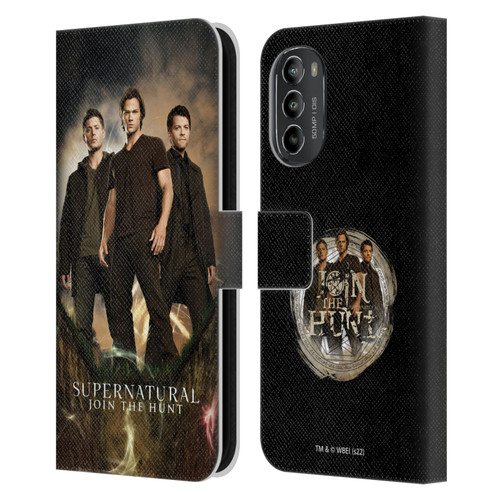 Supernatural Key Art Sam, Dean & Castiel 2 Leather Book Wallet Case Cover For Motorola Moto G82 5G