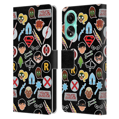 Young Justice Graphics Icons Leather Book Wallet Case Cover For OPPO A78 4G