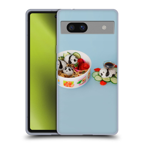 Pepino De Mar Foods Panda Rice Ball Soft Gel Case for Google Pixel 7a