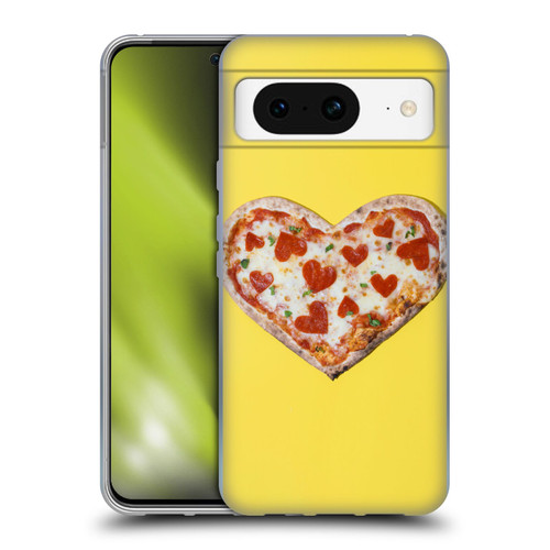 Pepino De Mar Foods Heart Pizza Soft Gel Case for Google Pixel 8