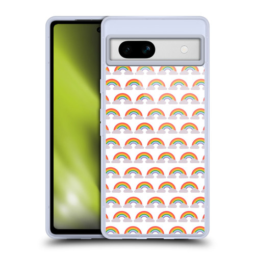 Pepino De Mar Rainbow Pattern Soft Gel Case for Google Pixel 7a
