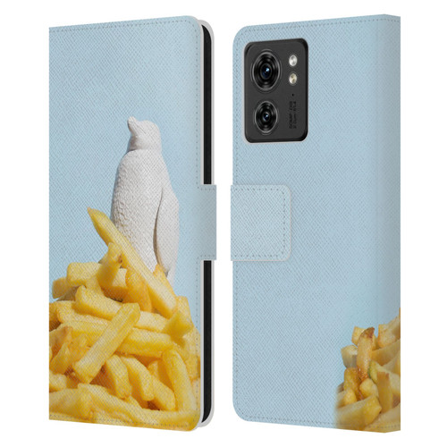 Pepino De Mar Foods Fries Leather Book Wallet Case Cover For Motorola Moto Edge 40