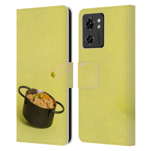 Pepino De Mar Foods Fried Rice Leather Book Wallet Case Cover For Motorola Moto Edge 40