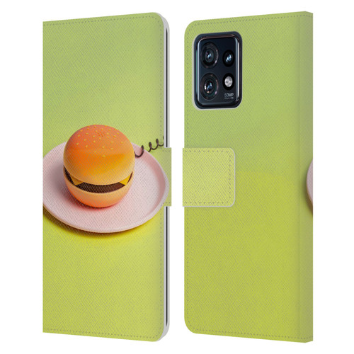 Pepino De Mar Foods Burger Leather Book Wallet Case Cover For Motorola Moto Edge 40 Pro