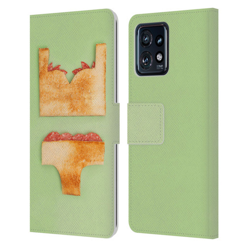 Pepino De Mar Foods Sandwich Leather Book Wallet Case Cover For Motorola Moto Edge 40 Pro