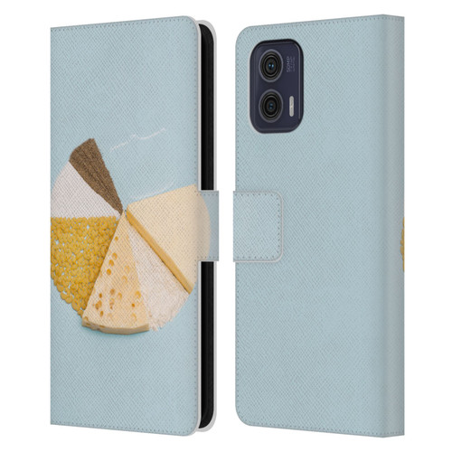 Pepino De Mar Foods Pie Leather Book Wallet Case Cover For Motorola Moto G73 5G