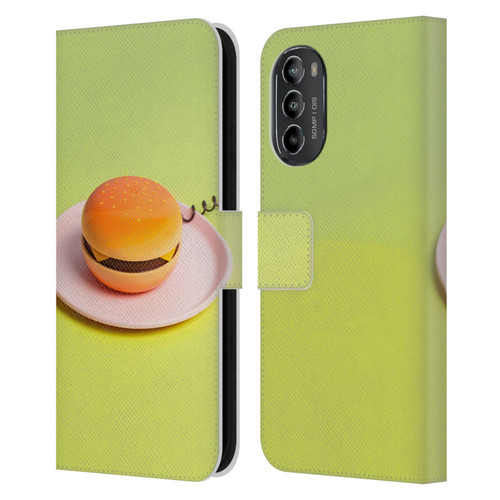 Pepino De Mar Foods Burger Leather Book Wallet Case Cover For Motorola Moto G82 5G