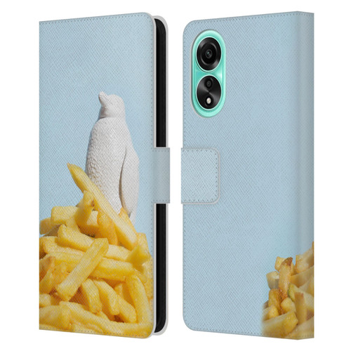 Pepino De Mar Foods Fries Leather Book Wallet Case Cover For OPPO A78 4G