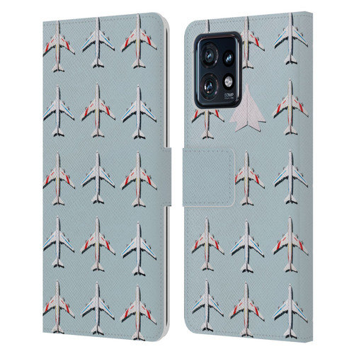 Pepino De Mar Patterns 2 Airplane Leather Book Wallet Case Cover For Motorola Moto Edge 40 Pro
