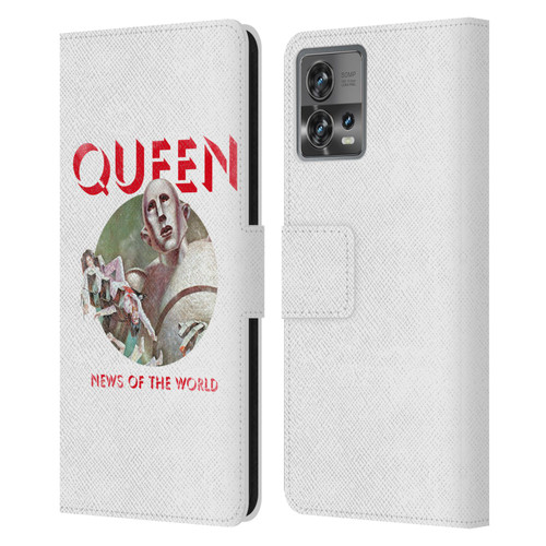 Queen Key Art News Of The World Leather Book Wallet Case Cover For Motorola Moto Edge 30 Fusion