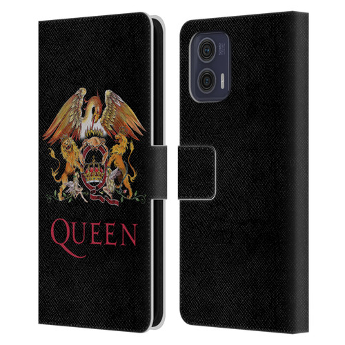 Queen Key Art Crest Leather Book Wallet Case Cover For Motorola Moto G73 5G