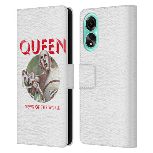 Queen Key Art News Of The World Leather Book Wallet Case Cover For OPPO A78 4G