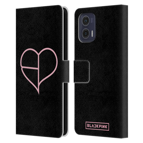 Blackpink The Album Heart Leather Book Wallet Case Cover For Motorola Moto G73 5G