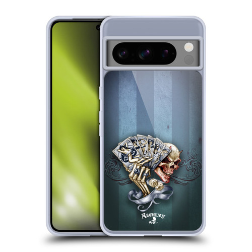 Alchemy Gothic Skull And Cards Read 'Em And Weep Soft Gel Case for Google Pixel 8 Pro