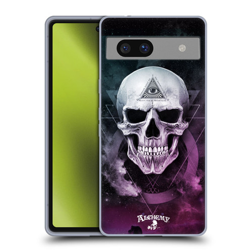Alchemy Gothic Skull The Void Geometric Soft Gel Case for Google Pixel 7a