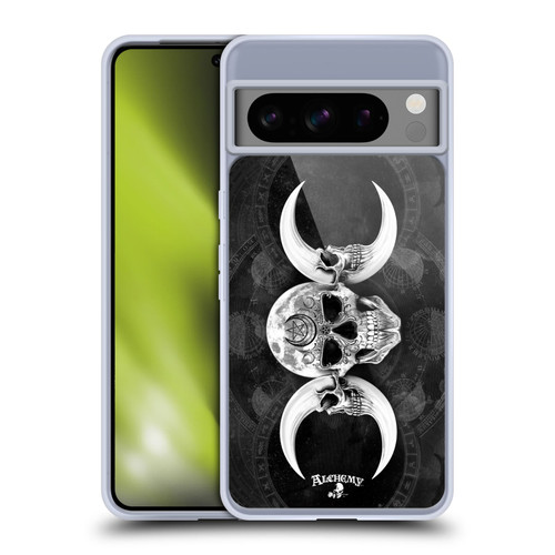 Alchemy Gothic Skull Dark Goddess Moon Soft Gel Case for Google Pixel 8 Pro