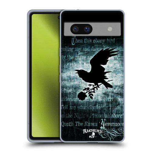 Alchemy Gothic Wing Nevermore Soft Gel Case for Google Pixel 7a