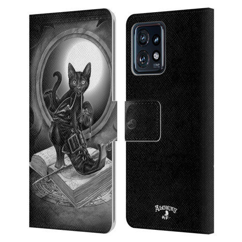Alchemy Gothic Cats Midnight Mischief Leather Book Wallet Case Cover For Motorola Moto Edge 40 Pro