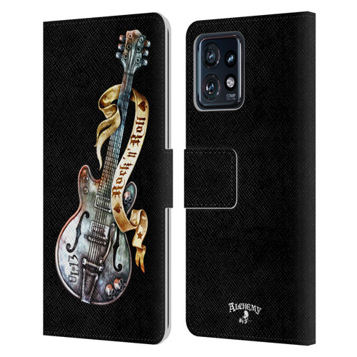 Alchemy Gothic Illustration Rock'it 56 Guitar Leather Book Wallet Case Cover For Motorola Moto Edge 40 Pro