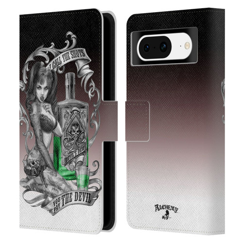 Alchemy Gothic Woman Devil's Green Dew Leather Book Wallet Case Cover For Google Pixel 8