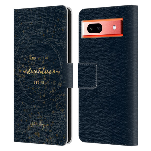 Nature Magick So The Adventure Begins Quote Star Map Leather Book Wallet Case Cover For Google Pixel 7a