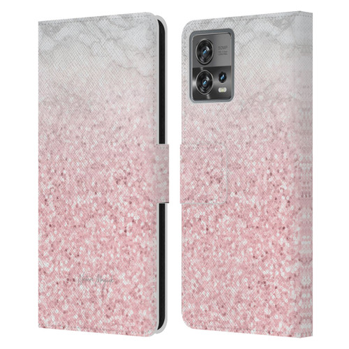 Nature Magick Rose Gold Marble Glitter Pink Sparkle 2 Leather Book Wallet Case Cover For Motorola Moto Edge 30 Fusion