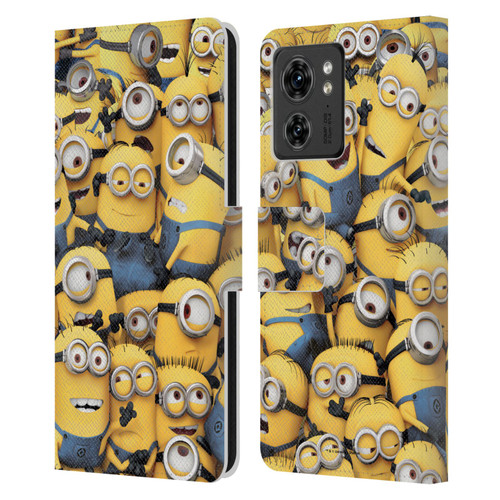 Despicable Me Funny Minions Pattern Leather Book Wallet Case Cover For Motorola Moto Edge 40