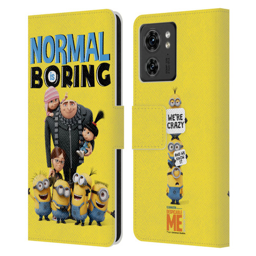 Despicable Me Gru's Family Minions Leather Book Wallet Case Cover For Motorola Moto Edge 40