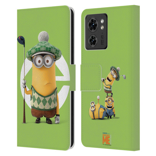 Despicable Me Minions Kevin Golfer Costume Leather Book Wallet Case Cover For Motorola Moto Edge 40