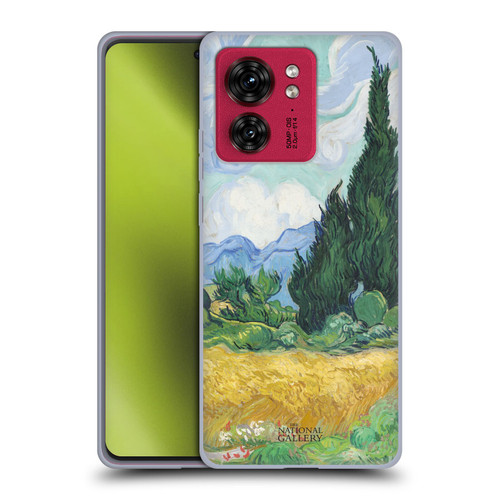 The National Gallery Art A Wheatfield With Cypresses Soft Gel Case for Motorola Moto Edge 40