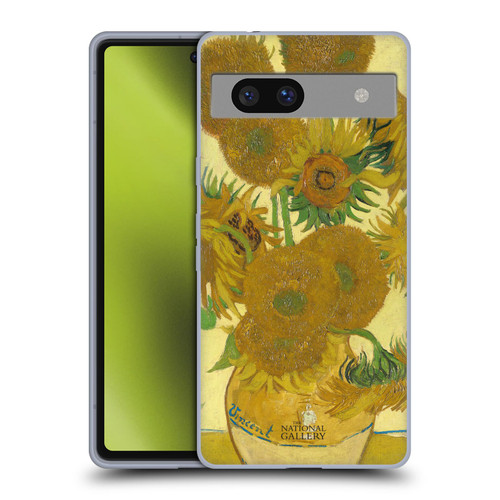The National Gallery Art Sunflowers Soft Gel Case for Google Pixel 7a