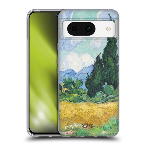 The National Gallery Art A Wheatfield With Cypresses Soft Gel Case for Google Pixel 8