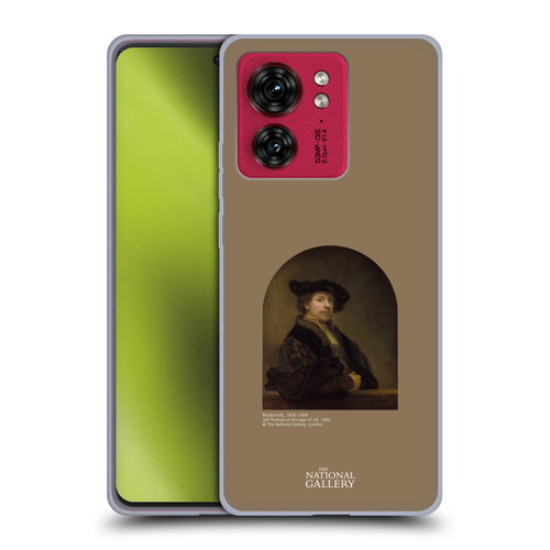 The National Gallery People Rembrandt Self Portrait Age 34 Soft Gel Case for Motorola Moto Edge 40