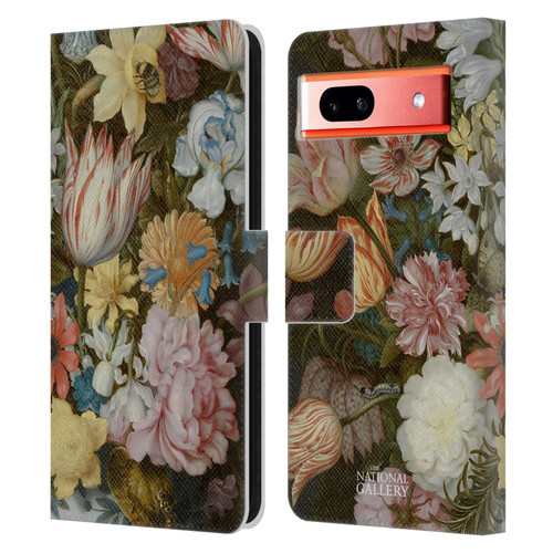 The National Gallery Art A Still Life Of Flowers In A Wan-Li Vase Leather Book Wallet Case Cover For Google Pixel 7a