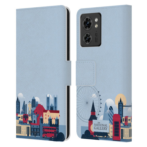 The National Gallery Art London Skyline Leather Book Wallet Case Cover For Motorola Moto Edge 40
