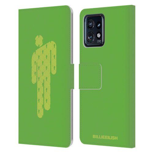 Billie Eilish Key Art Blohsh Green Leather Book Wallet Case Cover For Motorola Moto Edge 40 Pro
