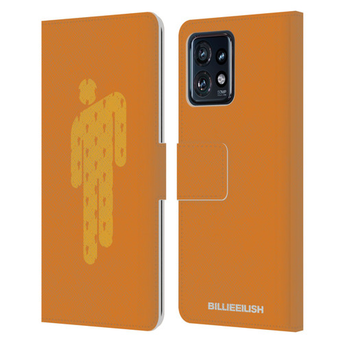 Billie Eilish Key Art Blohsh Orange Leather Book Wallet Case Cover For Motorola Moto Edge 40 Pro