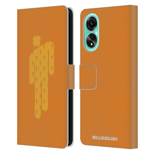 Billie Eilish Key Art Blohsh Orange Leather Book Wallet Case Cover For OPPO A78 5G