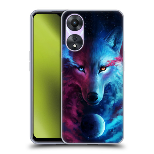 Jonas "JoJoesArt" Jödicke Wildlife Wolf Galaxy Soft Gel Case for OPPO A78 4G