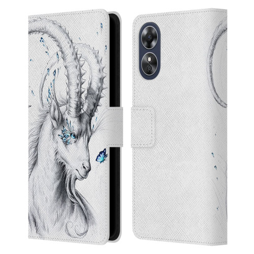 Jonas "JoJoesArt" Jödicke Wildlife Capricorn Leather Book Wallet Case Cover For OPPO A17