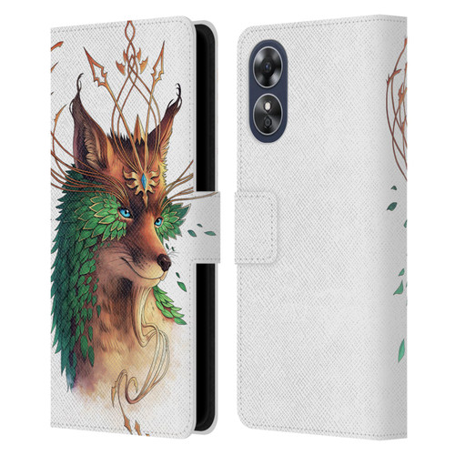 Jonas "JoJoesArt" Jödicke Wildlife Fox Coloured Leather Book Wallet Case Cover For OPPO A17