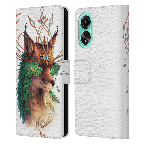 Jonas "JoJoesArt" Jödicke Wildlife Fox Coloured Leather Book Wallet Case Cover For OPPO A78 4G
