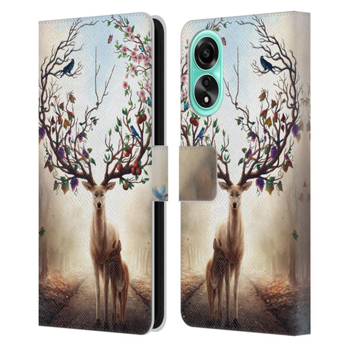 Jonas "JoJoesArt" Jödicke Wildlife Seasons Leather Book Wallet Case Cover For OPPO A78 4G
