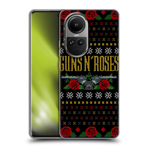 Guns N' Roses Christmas Text Logo Pistol Soft Gel Case for OPPO Reno10 5G / Reno10 Pro 5G